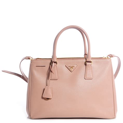 PRADA Saffiano Lux Medium Tote Cammeo 